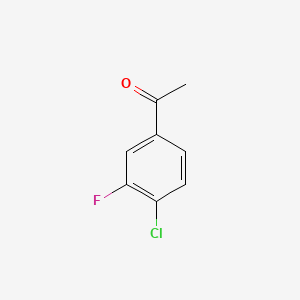 Chemical structure of 4'-Chloro-3'-fluoroacetophenone