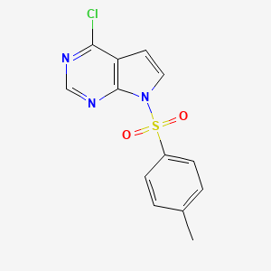 Chemical structure of 4-Chloro-7-tosyl-7H-pyrrolo[2,3-d]pyrimidine