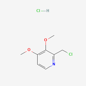 Chemical structure of 2-Chloromethyl-3,4-dimethoxypyridinium chloride