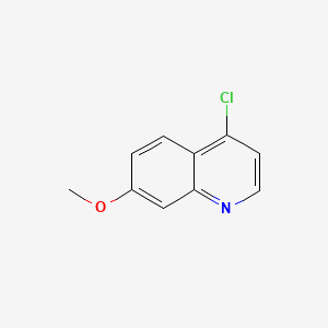 Chemical structure of 4-Chloro-7-methoxyquinoline