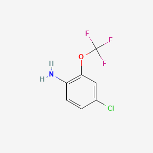 Chemical structure of 4-Chloro-2-(trifluoromethoxy)aniline