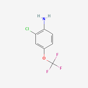 Chemical structure of 2-Chloro-4-(trifluoromethoxy)aniline