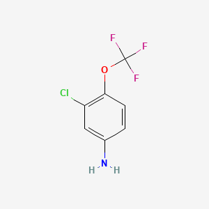 Chemical structure of 3-Chloro-4-(trifluoromethoxy)phenylamine