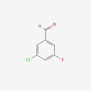 Chemical structure of 3-Chloro-5-fluorobenzaldehyde
