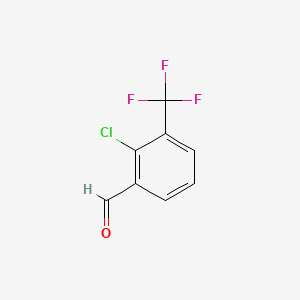 Chemical structure of 2-Chloro-3-(trifluoromethyl)benzaldehyde