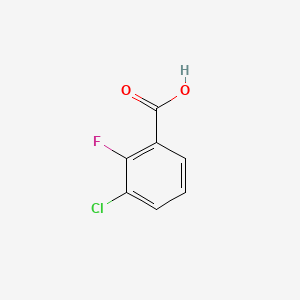 Chemical structure of 3-Chloro-2-fluorobenzoic Acid