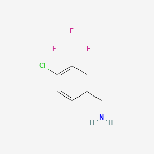 Chemical structure of 4-Chloro-3-(trifluoromethyl)benzylamine
