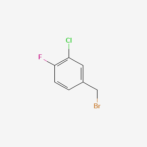 Chemical structure of 3-Chloro-4-fluorobenzyl bromide