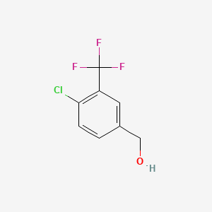 Chemical structure of 4-Chloro-3-(trifluoromethyl)benzyl alcohol
