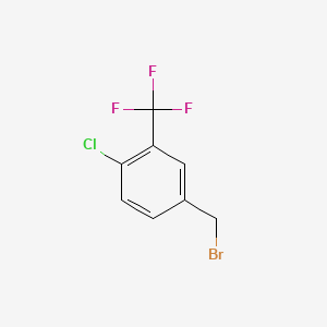 Chemical structure of 4-Chloro-3-(trifluoromethyl)benzyl bromide
