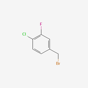 Chemical structure of 4-Chloro-3-fluorobenzyl Bromide