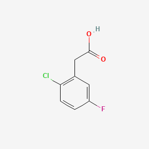 Chemical structure of 2-Chloro-5-fluorophenylacetic acid