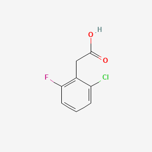 Chemical structure of 2-Chloro-6-fluorophenylacetic acid