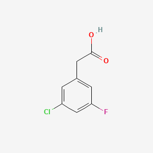 Chemical structure of 3-Chloro-5-fluorophenylacetic acid