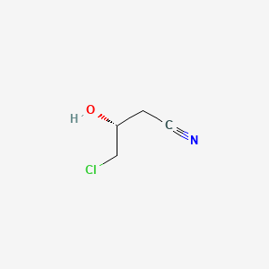 Chemical structure of (3R)-4-chloro-3-hydroxybutanenitrile