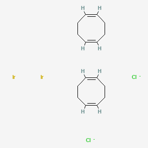 Chemical structure of Chloro(1,5-cyclooctadiene)iridium(I) dimer