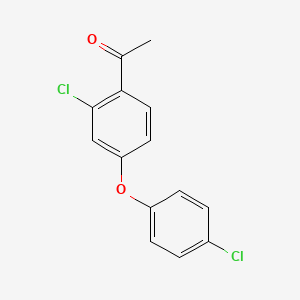Chemical structure of 2'-Chloro-4'-(4-chlorophenoxy)acetophenone