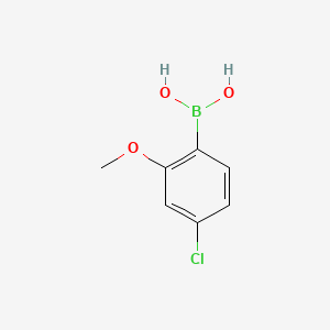 Chemical structure of 4-Chloro-2-methoxybenzeneboronic acid