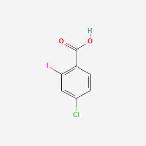 Chemical structure of 4-Chloro-2-iodobenzoic Acid