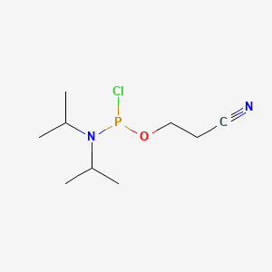 Chemical structure of 2-Cyanoethyl N,N-diisopropylchlorophosphoramidite