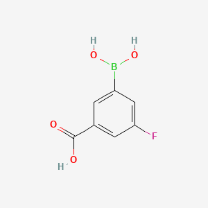 Chemical structure of 3-Borono-5-fluorobenzoic acid