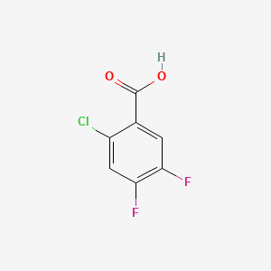 Chemical structure of 2-Chloro-4,5-difluorobenzoic Acid