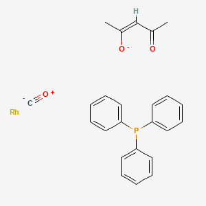 Chemical structure of Carbonyl-2,4-pentanedionato(triphenylphosphine)rhodium(I)