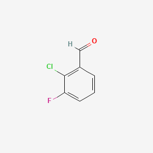 Chemical structure of 2-Chloro-3-fluorobenzaldehyde