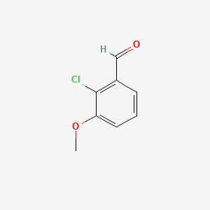 Chemical structure of 2-Chloro-3-methoxybenzaldehyde