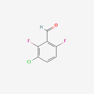 Chemical structure of 3-Chloro-2,6-difluorobenzaldehyde
