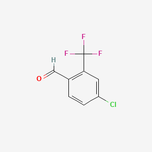 Chemical structure of 4-Chloro-2-(trifluoromethyl)benzaldehyde