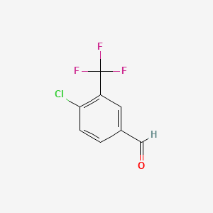 Chemical structure of 4-Chloro-3-(trifluoromethyl)benzaldehyde