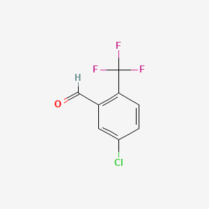 Chemical structure of 5-Chloro-2-(trifluoromethyl)benzaldehyde