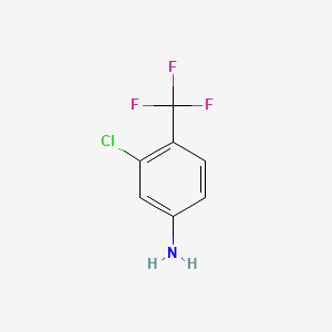 Chemical structure of 3-Chloro-4-(trifluoromethyl)aniline