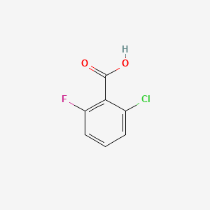 Chemical structure of 2-Chloro-6-fluorobenzoic Acid