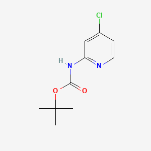 Chemical structure of tert-butyl N-(4-chloropyridin-2-yl)carbamate