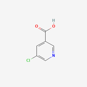 Chemical structure of 5-Chloronicotinic Acid