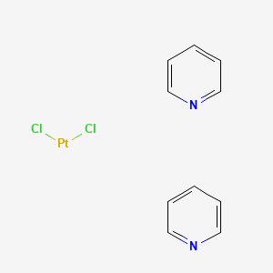 Chemical structure of cis-Dichlorobis(pyridine)platinum(II)