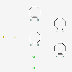 Chemical structure of Chlorobis(cyclooctene)iridium(I)dimer