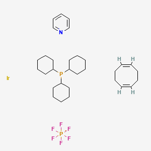 Chemical structure of 1,5-Cyclooctadiene(pyridine)(tricyclohexylphosphine)iridium(I)