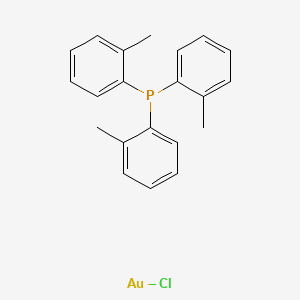Chemical structure of Chloro[tri(o-tolyl)phosphine]gold(I)