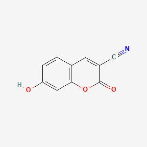 Chemical structure of 3-Cyanoumbelliferone