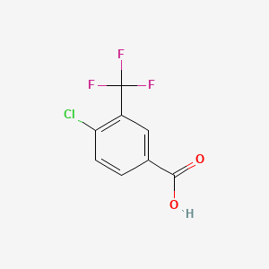 Chemical structure of 4-Chloro-3-(trifluoromethyl)benzoic acid