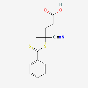 Chemical structure of 4-Cyano-4-(phenylcarbonothioylthio)pentanoic Acid