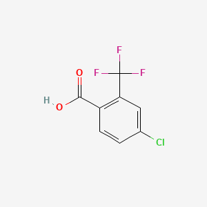 Chemical structure of 4-Chloro-2-(trifluoromethyl)benzoic acid