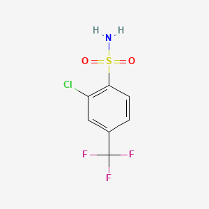 Chemical structure of 2-Chloro-4-(trifluoromethyl)benzenesulfonamide