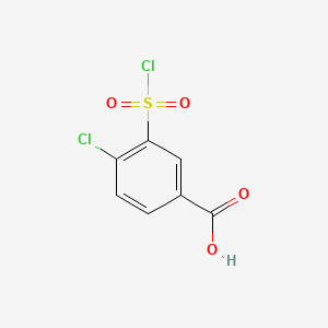 Chemical structure of 4-Chloro-3-(chlorosulfonyl)benzoicAcid