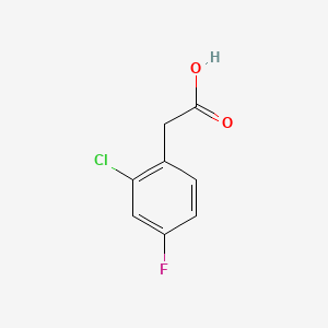 Chemical structure of 2-Chloro-4-fluorophenylacetic acid