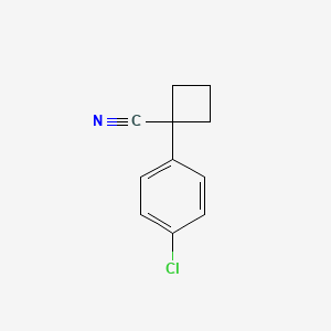 Chemical structure of 1-(4-Chlorophenyl)cyclobutaneCarbonitrile