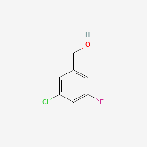 Chemical structure of 3-Chloro-5-fluorobenzyl alcohol